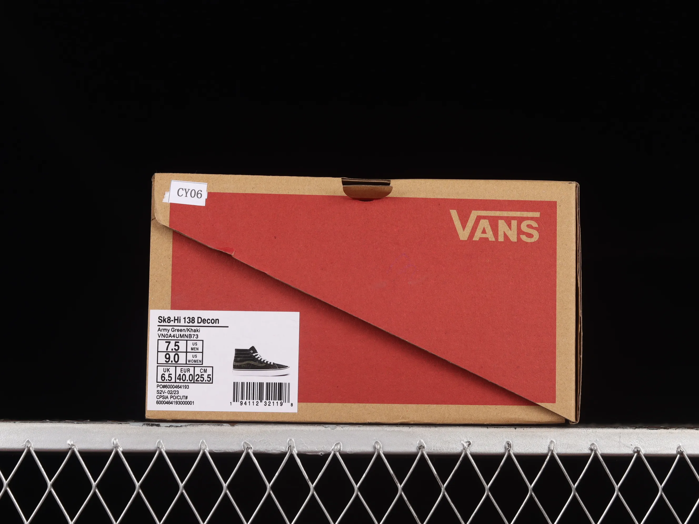 All categories Vans Vans series Vans Hi Vans high-top Vans Sk8-Hi 138 Decon Vans official black dark green palm leaf print high-top casual sneakers VN0A4UMNB73